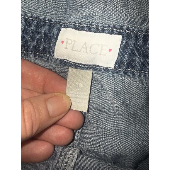 Girls The Children’s Place Overall Shorts Shortfalls Denim Blue 10 - Picture 7 of 7